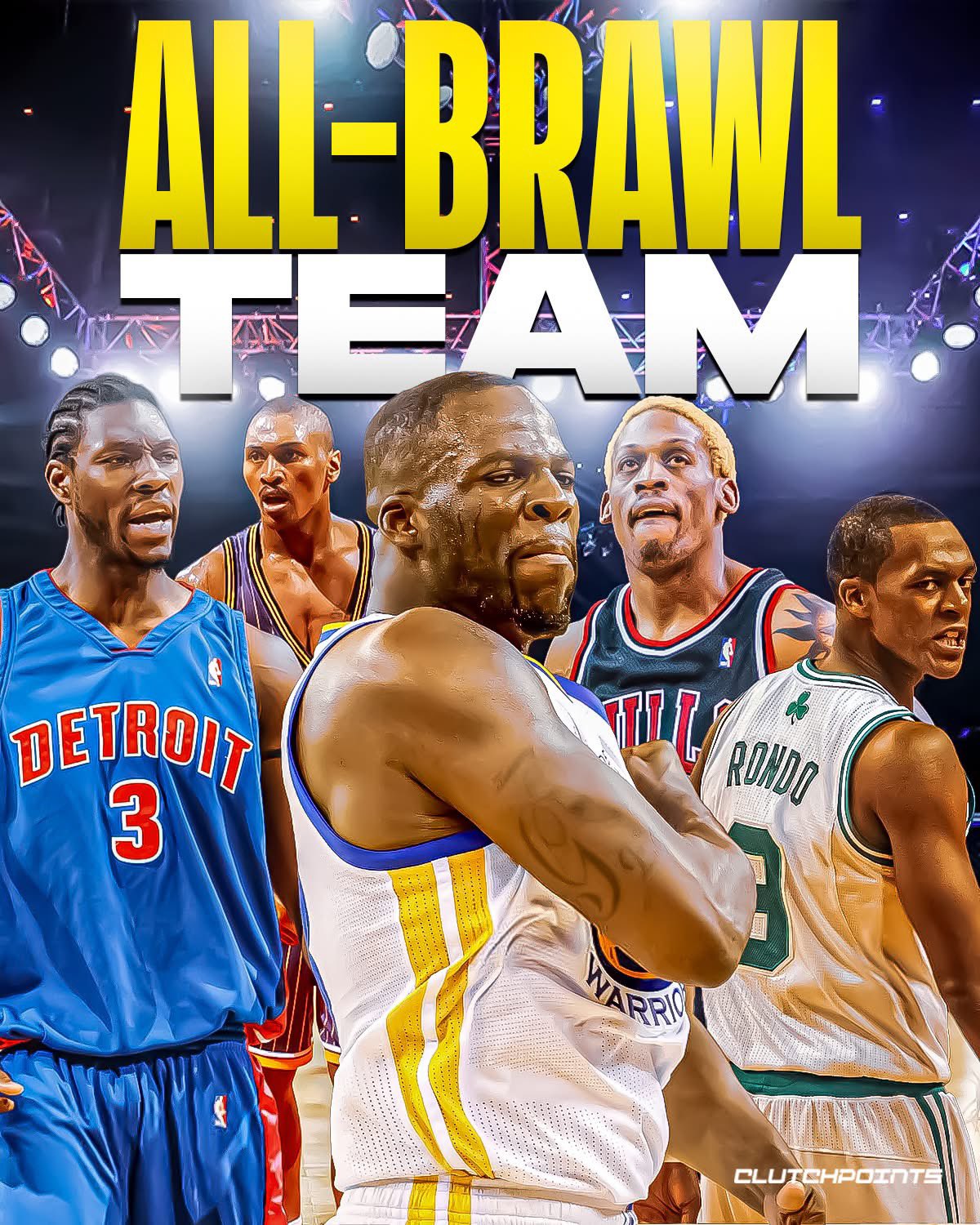 打球还是打架？美媒推出NBA历史上“打群架天团”五人组